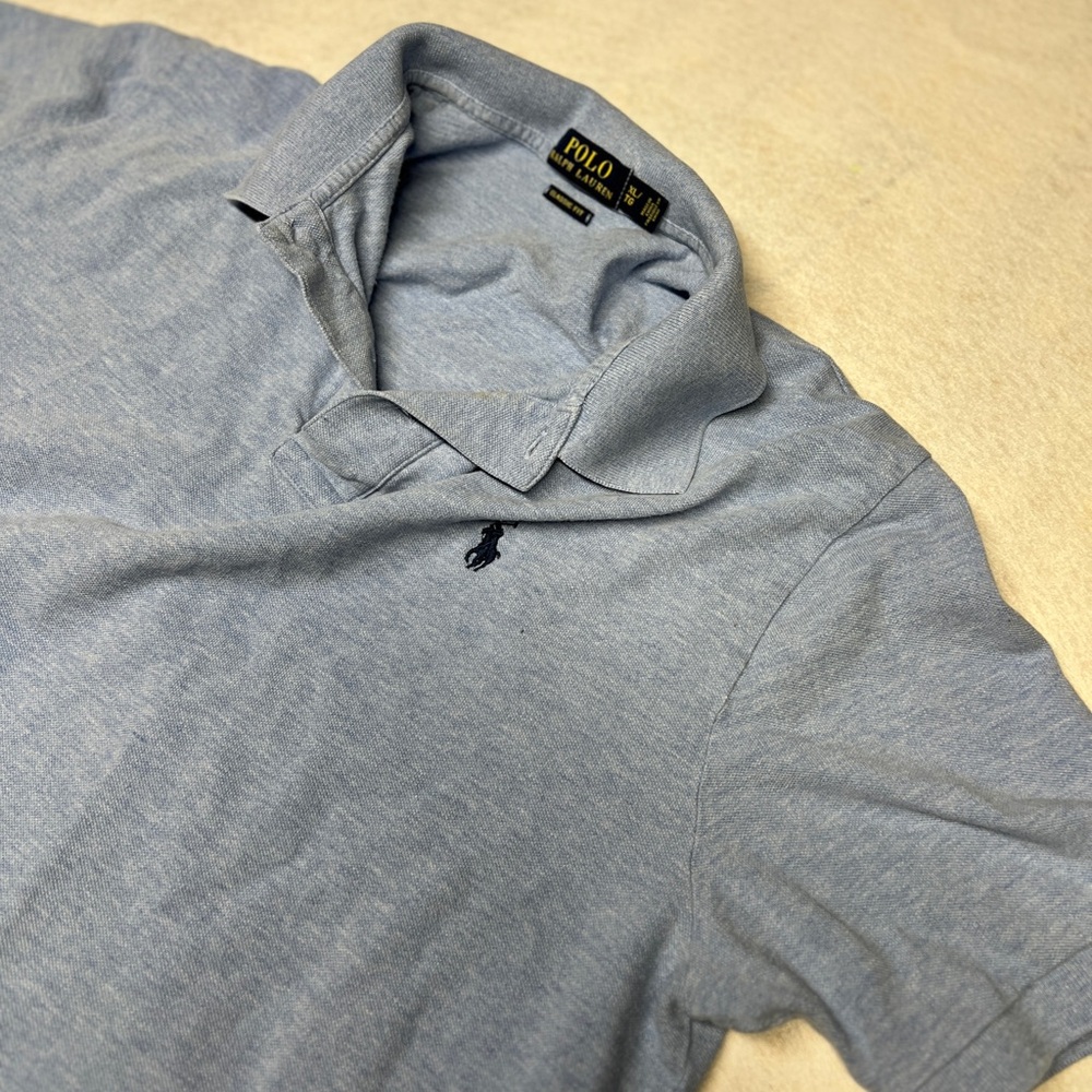 Polo Ralph Lauren Men’s XL‎ Heather Blue Short Sleeve Polo